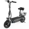 Image de Trottinette électrique pliable iScooter F2 500 W avec siège pour adultes, scooter de banlieue de 10 pouces avec panier et pédales larges, 36 V 7,8 Ah - Neuf