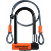 Image de Kryptonite EVOLUTION MINI-7, Cadenas traditionnel, verrouillage du clavier, noir, orange, acier, en forme de U, 8,3 cm