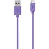 Image de Câble de charge Belkin USB-A/Micro USB 2m - Violet | Fiable et Flexible KP39932