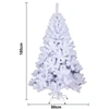 Image de Jopassy Arbre de Noël artificiel sapin artificiel avec support en métal blanc 180cm