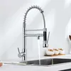Image de Auralum Max - Auralum Robinet Cuisine Douchette Extractible À Deux Jets Mitigeur De Cuisine Bec Haut Flexible Robinet D'Évier En Laiton Chromée