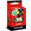 Image de Lexmark No. 33 cartouche d'encre - cyan, magenta, jaune - jet d'encre - 280 page(s)