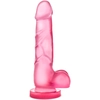 Image de B Yours - Gode ventouse réaliste avec testicules - Rose