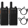 Image de Retevis B63H Walkie Talkie, Radio à longue portée, ultra-mince avec écran, batterie 1620mAh, VOX Walki Talki pour les familles de camping (2 pièces)