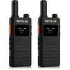 Image de Retevis B63S Walkie Talkie, PMR446 Radio Set avec écouteur, RT622P (3.0), LCD, VOX, USB-C, 1620 mAh, Slim Walkie Talkie Set 2er pour hôtel