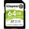 Image de Kingston Technology Carte SDXC Canvas Select Plus 100R C10 UHS-I U1 V10 de 64 Go - Neuf