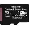 Image de SD MicroSD Card 128GB Kingston SDXC Canvas+ (Class10) o.Ad retail