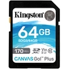 Image de Kingston Technology Canvas Go! Plus Carte SDXC Canvas Go Plus 170R C10 UHS-I U3 V30 de 64 Go - Neuf