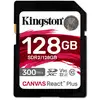 Image de Kingston Technology 128GB Canvas React Plus SDXC UHS-II 300R/260W U3 V90 for Full HD/4K/8K - Neuf