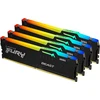 Image de Kingston FURY Beast RGB - DDR5 - Kit - 128 Go : 4 x 32 Go - DIMM 288-PIN - 5600 MHz / PC5-44800 - CL40 - 1,25 V - non tamponné - ECC on-die - Noir