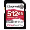 Image de Kingston Technology 512GB Canvas React Plus SDXC UHS-II 280R/150W U3 V60 for Full HD/4K - Neuf