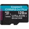 Image de Kingston Technology Carte microSDXC Canvas Go Plus Gen4 200R A2 U3 de 128 Go, pack unique sans ADP - Neuf