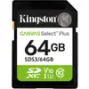 Image de Kingston Technology 64 Go SDXC Canvas Select Plus Gen3 100 Mo/s C10 UHS-I U1 V10 - Neuf