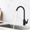 Image de Auralum Max - Auralum Noir Robinet Cuisine En Laiton Rotatif À 360° Mitigeur Évier Monotrou À Eau Chaude Et Froide Convient Pour Evier Cuisine