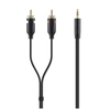 Image de Belkin F3Y116BT2M câble audio 2 m 2 x RCA 3,5mm Noir - Neuf