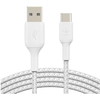 Image de Câble à gaine tressée USB-C vers USB-A BOOST?CHARGE  (1 m) Blanc - Neuf