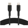 Image de Câble à gaine tressée USB-C vers Lightning BOOST?CHARGE  (2 m), Noir - Neuf