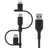 Image de Belkin BOOST CHARGE câble USB 1 m USB A USB C/Micro-USB B/Lightning Noir - Neuf