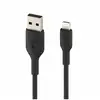 Image de Câble Belkin BLK1394A USB A vers Lightning en PVC, 1 m, noir - Neuf