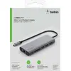 Image de Belkin CONNECT USB-C 6-in-1 Multiport Adapter - Station d'accueil - USB-C - HDMI - GigE