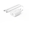 Image de Belkin, Adaptateur secteur USB-C 25W Power Delivery avec câble USB-C de 1m, blanc