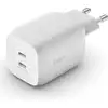 Image de Belkin BOOST CHARGE PRO GaN - Adaptateur secteur - PPS and GaN technology - 65 Watt - Fast Charge, PD 3.0 - 2 ports de sortie (2 x USB-C)