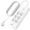 Image de Rallonge Multiprise Parafoudre 6 Prises avec USB et USB-C Blanc - Neuf