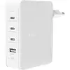 Image de Chargeur Secteur 3x USB C et USB 140W GaN Ultra rapide Format Compact Blanc - Neuf