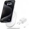 Image de Belkin BoostCharge Chargeur à induction - Blanc - pour appareil compatible Qi2 - Magnétique
