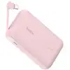 Image de Batterie de Secours 10000mAh 20W avec Câble USB-C Intégré Rose - Neuf