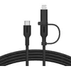 Image de Belkin BOOST CHARGE 2-in-1 Kabel USB-C/Lig.1,5m sw.CAC003hq1.5MBK