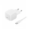 Image de Belkin BoostCharge Chargeur Secteur Compact 45 W avec câble USB-C vers USB-C, Recharge Rapide, pour Tous Les modèles de l'iPhone 17, Air, 16, Samsung Galaxy, Google Pixel, iPad, AirPods, etc - Blanc en occasion ou reconditionné