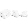 Image de BELKIN BOOSTCHARGE 100w 2C1A Wall Charger with interchangable plug tips UK EU US - Neuf