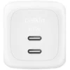 Image de BELKIN BoostCharge 67W Dual USB-C PD Wall Charger with PPS WHT with 2m USB-C-C Cable - Neuf