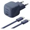Image de Belkin BoostCharge Chargeur USB C GaN (30 W) avec Câble Tressé (2 m) - Neuf