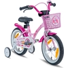 Image de Vélo pour fille PROMETHEUS 14 pouces, rose, violet et blanc, avec roues d'appui | Freins à câble latéraux et frein à rétropédalage en aluminium | Kit de sécurité inclus | À partir de 4 ans | Vélo enfant 14 pouces Classic Edition 2018