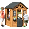Image de Backyard Discovery Maison de jeu Sweetwater en bois | Maison de jeu extérieure pour enfants pour le jardin avec accessoires | Maison de jardin pour enfants avec fenêtres en