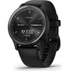 Image de Garmin vívomove Sport - noir avec accents gris ardoise - montre intelligente avec bracelet - silicone - taille de poignet : 125-190 mm - monochrome