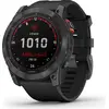 Image de Garmin fenix 7X Solar - 51 mm - Slate Gray - montre de sport avec bracelet - silicone - noir