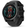 Image de Garmin f nix® E - Montre GPS Multisports AMOLED   Acier Gray avec Bracelet Noir en occasion ou reconditionné