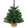 Image de Black Box Trees Alpine Arbre de Noël artificiel dans un sac en jute - H60 x Ø51 cm - Vert