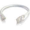 Image de C2G 2m Cat6 Câble patch réseau non blindé et gainé (UTP), couleur blanche - câble réseau (couleur blanche, 2m, Cat6, U/UTP (UTP))