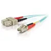 Image de C2G LC-SC 10Gb 50/125 OM3 Duplex Multimode PVC Fiber Optic Cable (LSZH) - Câble de réseau - SC multi-mode (M) à LC multi-mode (M) - 2 m - fibre optique - duplex - 50/125 microns - OM3 - sans halogène - aigue-marine