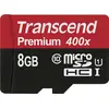 Image de Transcend microSDHC 8GB Class 10 UHS-I 400x + adaptateur SD