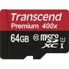 Image de Transcend microSDXC 64GB Class 10 UHS-I 400x + adaptateur SD