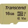 Image de Transcend 500S - Carte mémoire flash (adaptateur microSDHC/SD inclus) - 16 Go - classe vidéo V30 / UHS-I U3 / classe 10 - microSDHC