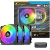 Image de Lot de 3 Ventilateurs de boitier Antec Prizm X 120 3+C RGB - 12cm (Noir) #2POURCENT
