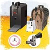 Image de Ensemble Complet - Tireuse A Biere - Jet 30 Machine A Biere, Pompe A Biere 1 Ligne, 35 Litres/h, Refroidisseur À Flux Avec Tonneau En Bois, Keg: Set Tous De Tete De Fut
