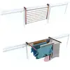 Image de Foxydry Duo, séchoir à linge pour balcon, séchoir à linge pour balcon, corde à linge extérieure pliable robuste en acier inoxydable et aluminium, pour terrasses, balcons et balustrades - Corten 82 cm