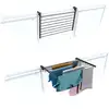 Image de Foxydry Duo, Séchoir à linge pour balcon, Séchoir à linge pour balcon, corde à linge extérieure pliable robuste en acier inoxydable et aluminium, pour terrasses, balcons et balustrades - Anthracite 82 cm